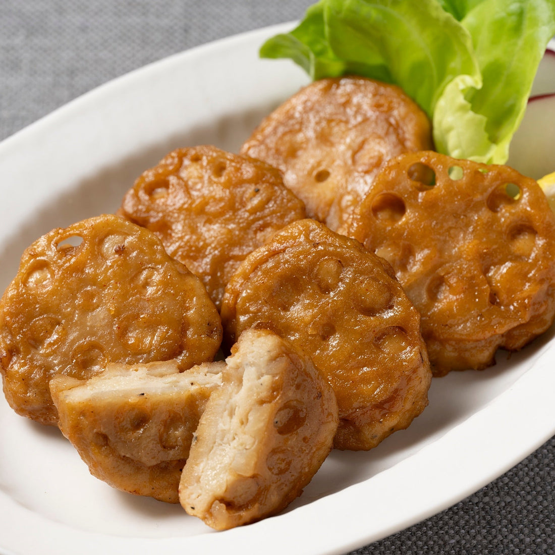 みつせ鶏レンコンはさみ焼き